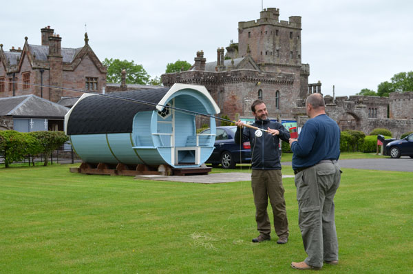 Will and Hamish playing with the fibreglass Epic double hander
