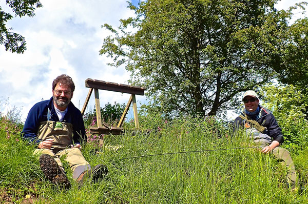 Mike and Sandy taking a relaxed approach to their fishing